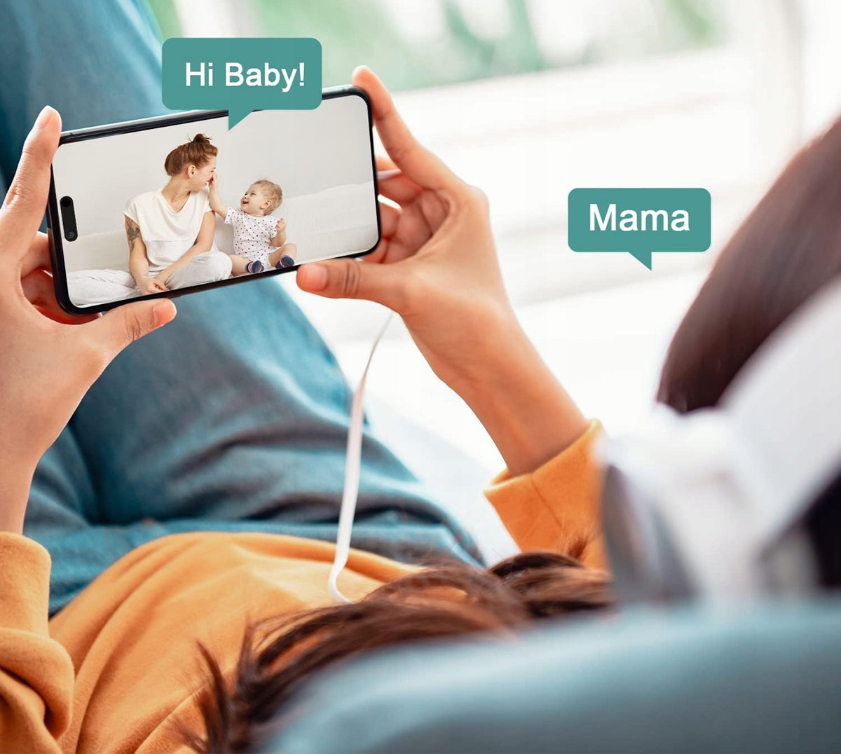 EYRIZON ferngesteuertes Babyphone 5" 2K HD + App