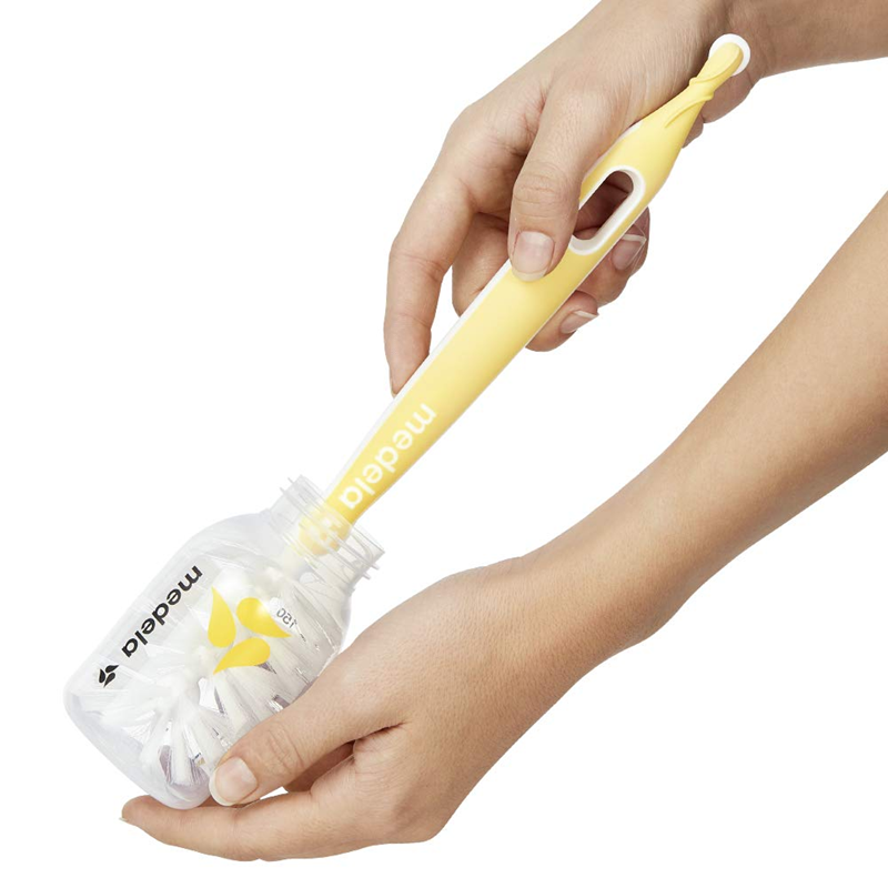 MEDELA 2in1 Bürste zur Reinigung von Saugern und Flaschen 30 cm + Ständer