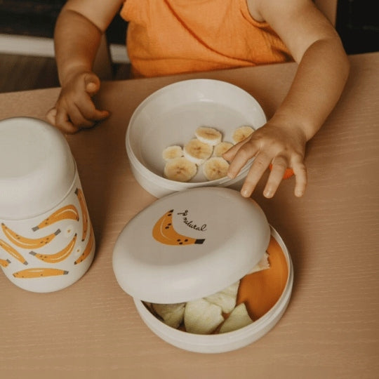 SUAVINEX BENTOO śniadaniówka lunchbox z dwoma przegródkami dla dziecka, pojemnik na przekąski i owoce