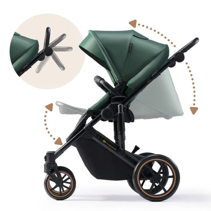 KINDERKRAFT PRIME2 PRO 3-in-1 Multifunktionskinderwagen bis 22kg + Babyschale MINK PRO