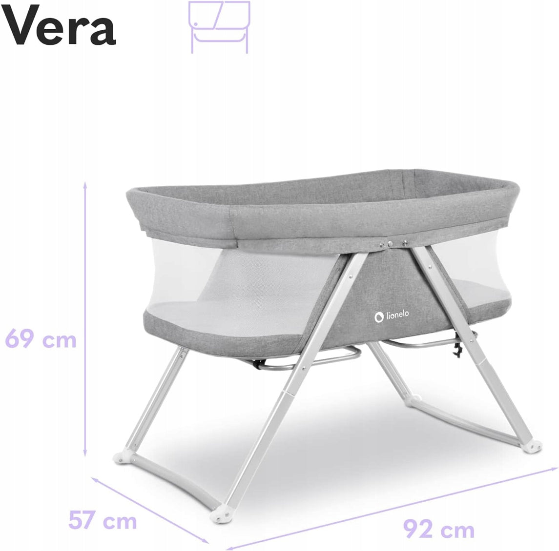 LIONELO VERA 3-in-1 Reisebett klappbar bis 9 kg
