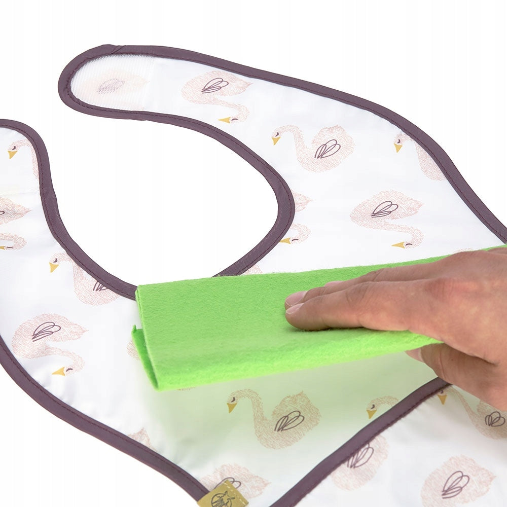 LASSIG Plastik-Lätzchen mit Klettverschluss und Auffangschale 6-24 Monate