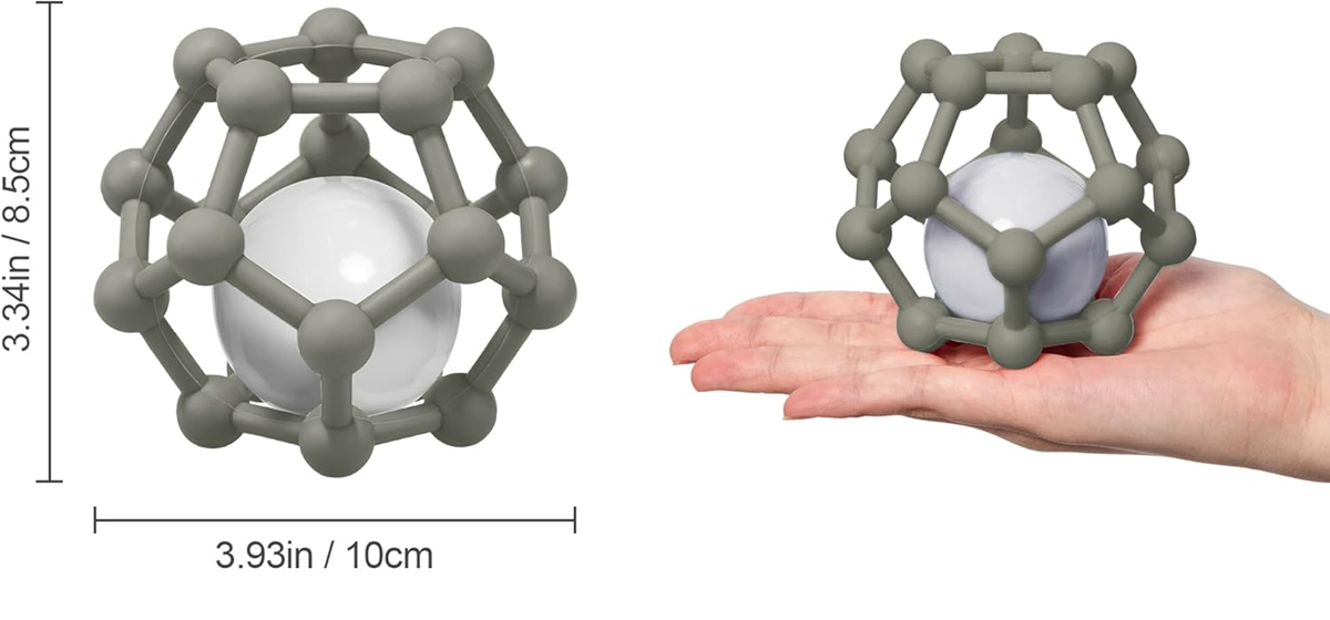 MCGMITT Beißball Silikon-Beißring mit Rassel 8,5 x 10 cm