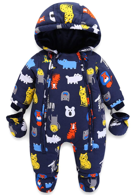 JIAMY Winteroverall mit Kapuze 18-24 Monate + Handschuhe und Schuhe