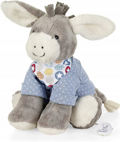 STERNTALER Osiołek Emmi MASKOTKA POZYTYWKA 28 cm "O, niebiesko-szara przytulanka z pozytywką La Le Lu