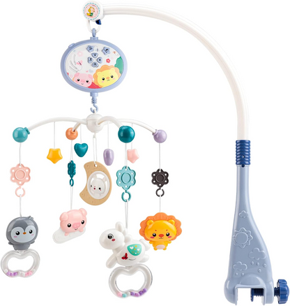 AMY & BENTON Babybett Mobile mit Spieluhr und Projektor + Fernbedienung