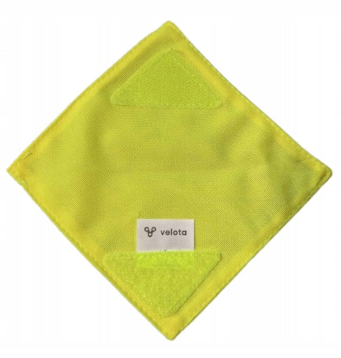 VELOTA Klett-Reflektoren für Kinderwagen 12 x 12 cm 4 Stück DINOSAURIER