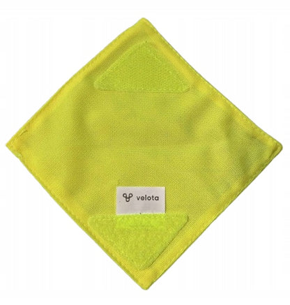 VELOTA Klett-Reflektoren für Kinderwagen 12 x 12 cm 4 Stück DINOSAURIER