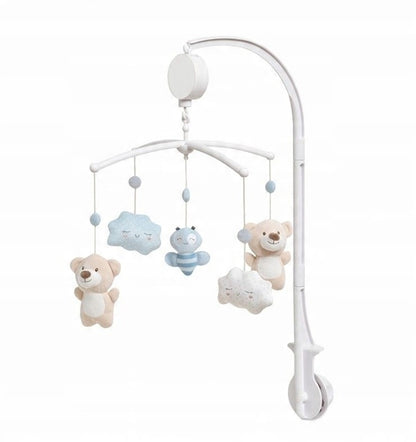 INTERBABY Spieluhr-Mobile für das Babybett BÄREN und WOLKEN