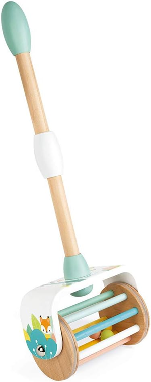 JANOD Pure Schiebewagen aus Holz mit Rassel 49 cm