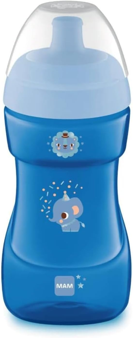 MAM Sports Cup nevytekajúci pohár, fľaša 330 ml 12 m+