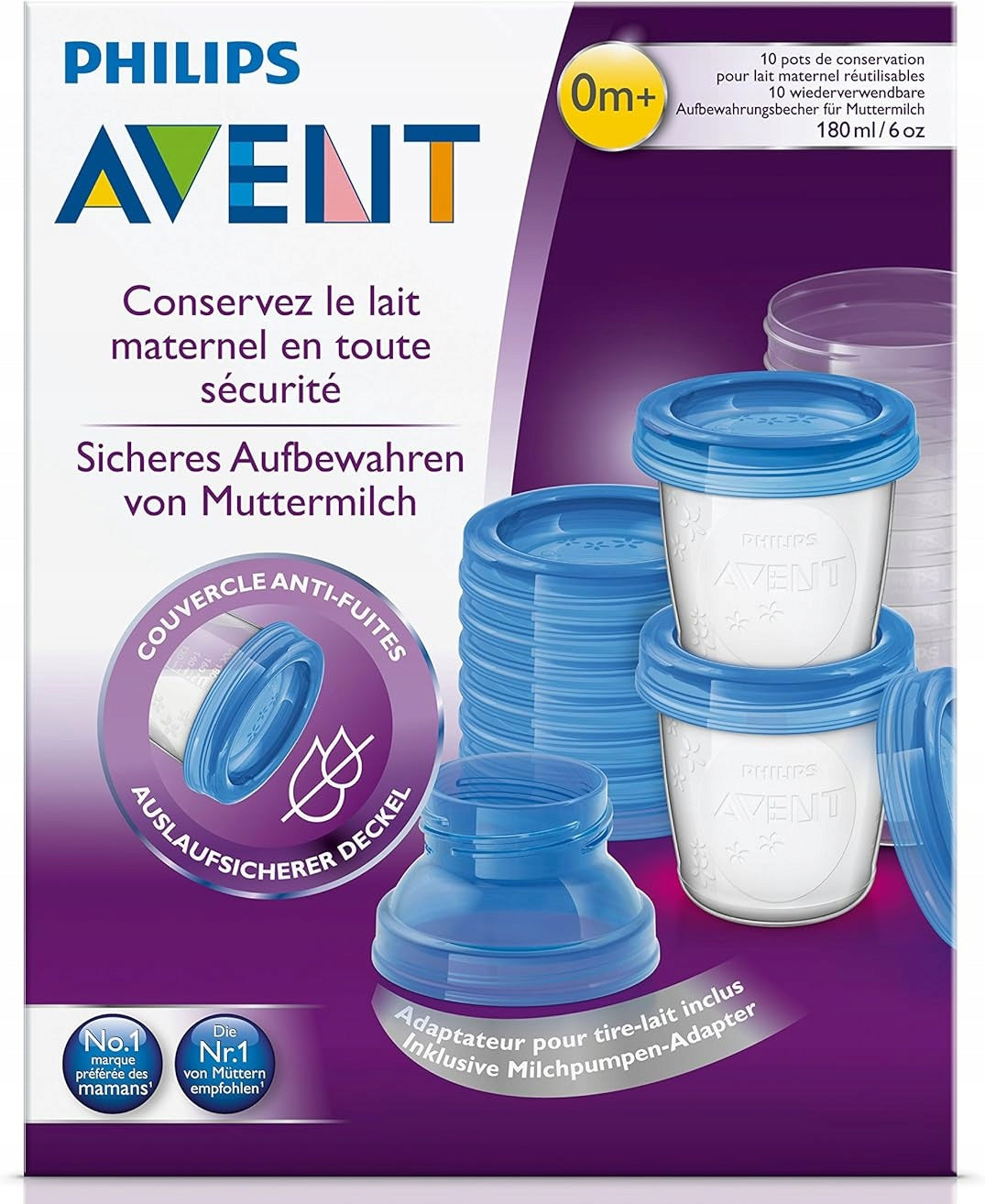 PHILIPS AVENT pojemniki na żywność x10 +adaptery