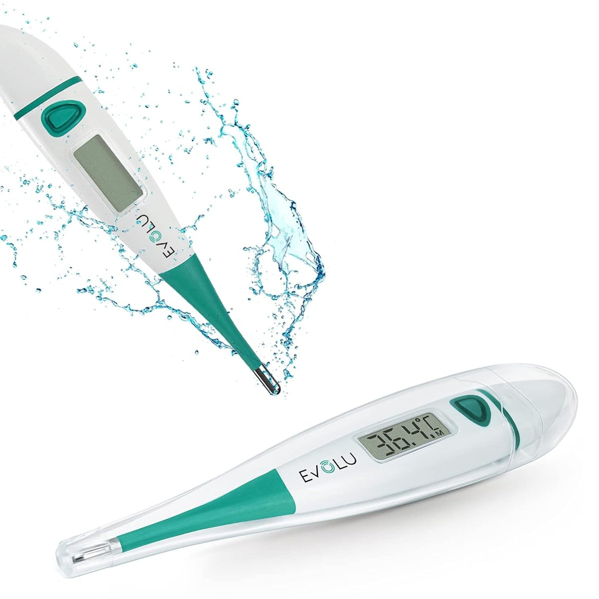 EVOLU DMT-4318 Digitalthermometer mit flexibler Spitze + Etui, 10 Sekunden