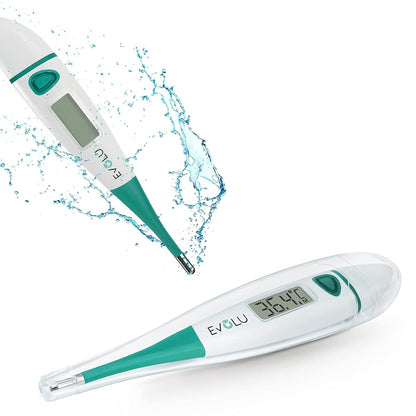 EVOLU DMT-4318 Digitalthermometer mit flexibler Spitze + Etui, 10 Sekunden