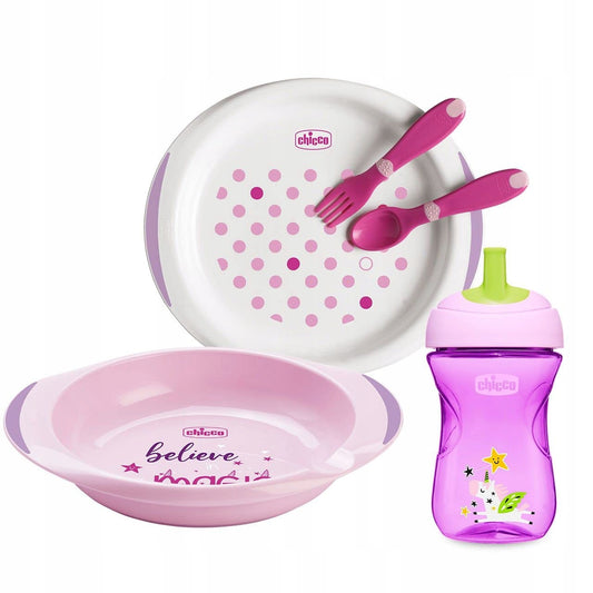 CHICCO cadeauset servies 5-delig, vanaf 12 maanden