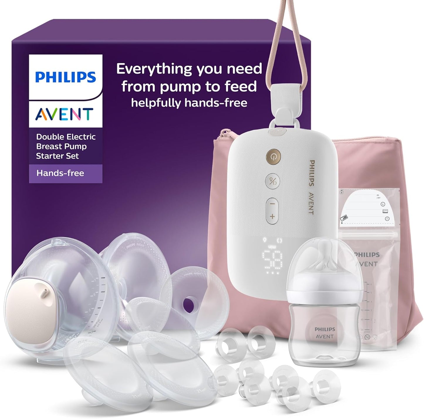 PHILIPS AVENT Doppel-Muschelmilchpumpe HANDS-FREE SCD553/11