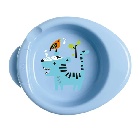 CHICCO Warmy Plate tiefer Teller, wärmeisolierend, 18 x 22 x 5 cm TIGER