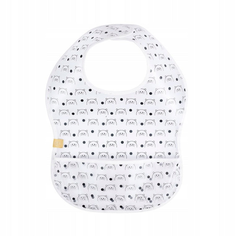 LASSIG Kunststofflätzchen mit Klettverschluss und Auffangtasche 6-24M