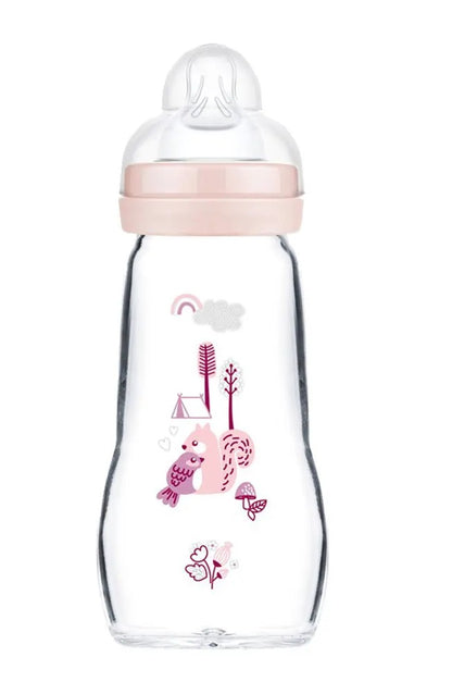MAM Feel Good butelka szklana 260 ml 2 m+ smoczek 2 LAS