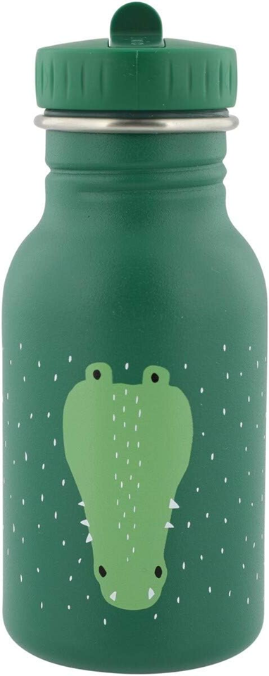 TRIXIE Krokodil Trinkflasche aus Edelstahl 350 ml mit Klappverschluss