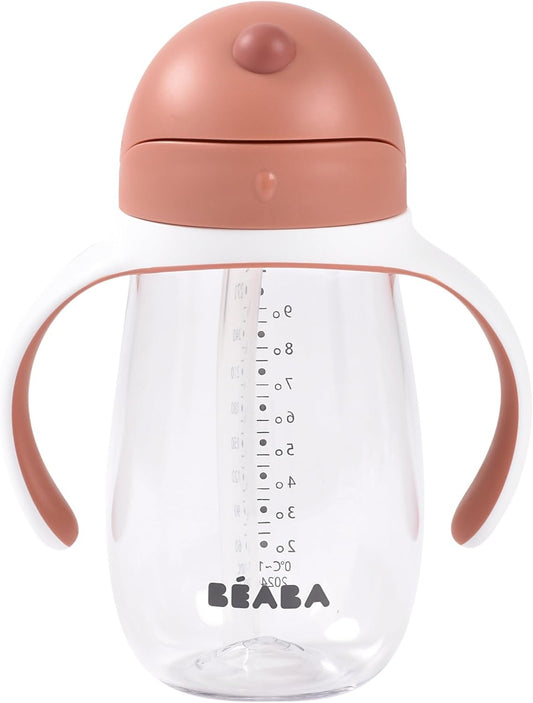 BEABA Straw Cup Tritan-Trinklernbecher mit Strohhalm 300 ml 8 m+