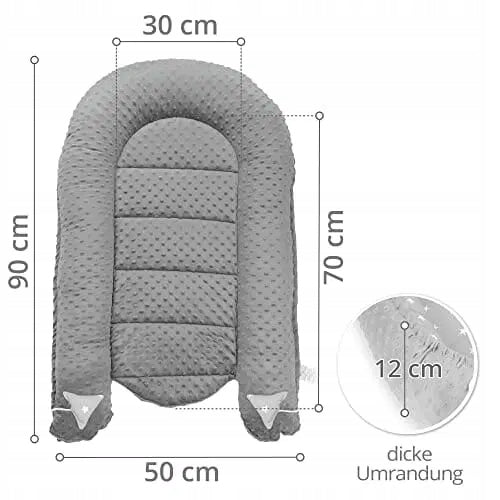 TOTSY BABY Babykokon Babynest 90 x 50 Minky
