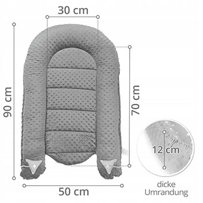 TOTSY BABY Babykokon Babynest 90 x 50 Minky