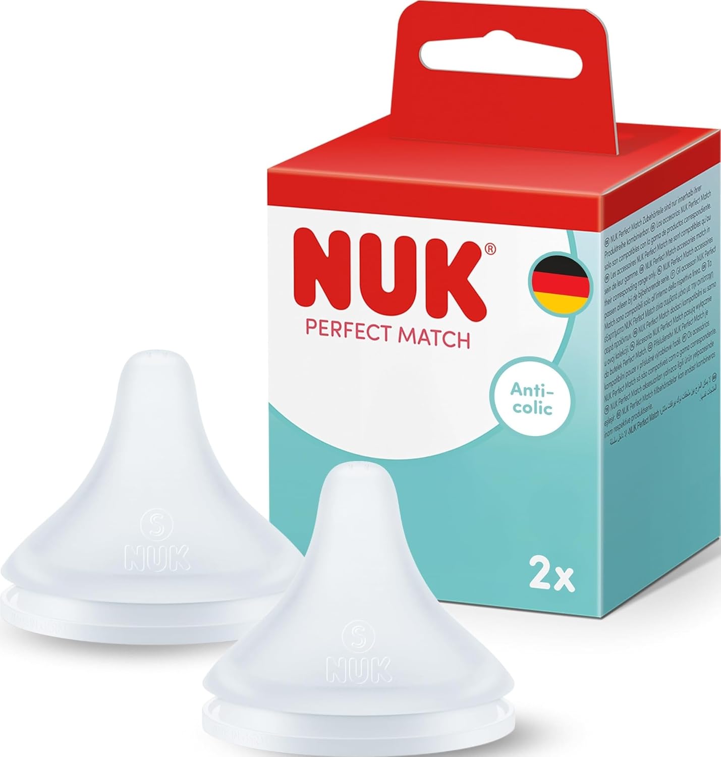 NUK Perfect Match Trinksauger M mittlere Lochung 3 m+ x2