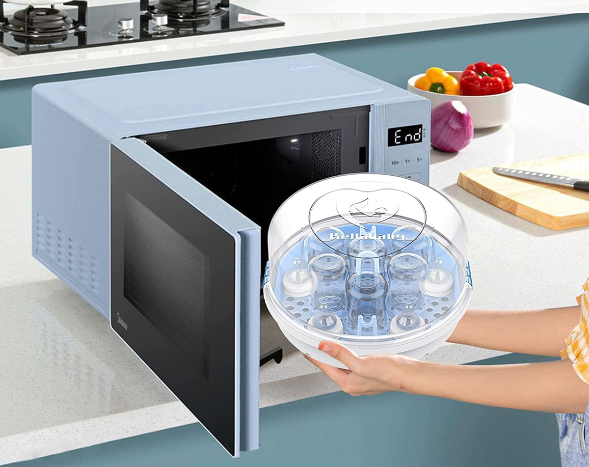 BELLABABY BLA8913 Mikrowellen-Sterilisator + Zange