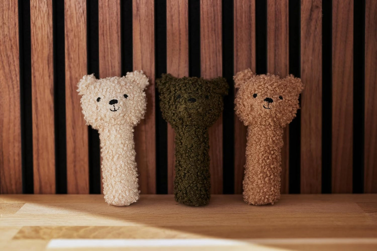 JOLLEIN Teddy beige bear rattle