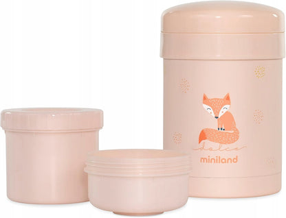 MINILAND Thermetic Speisethermoskanne 700 ml + 2 Behälter