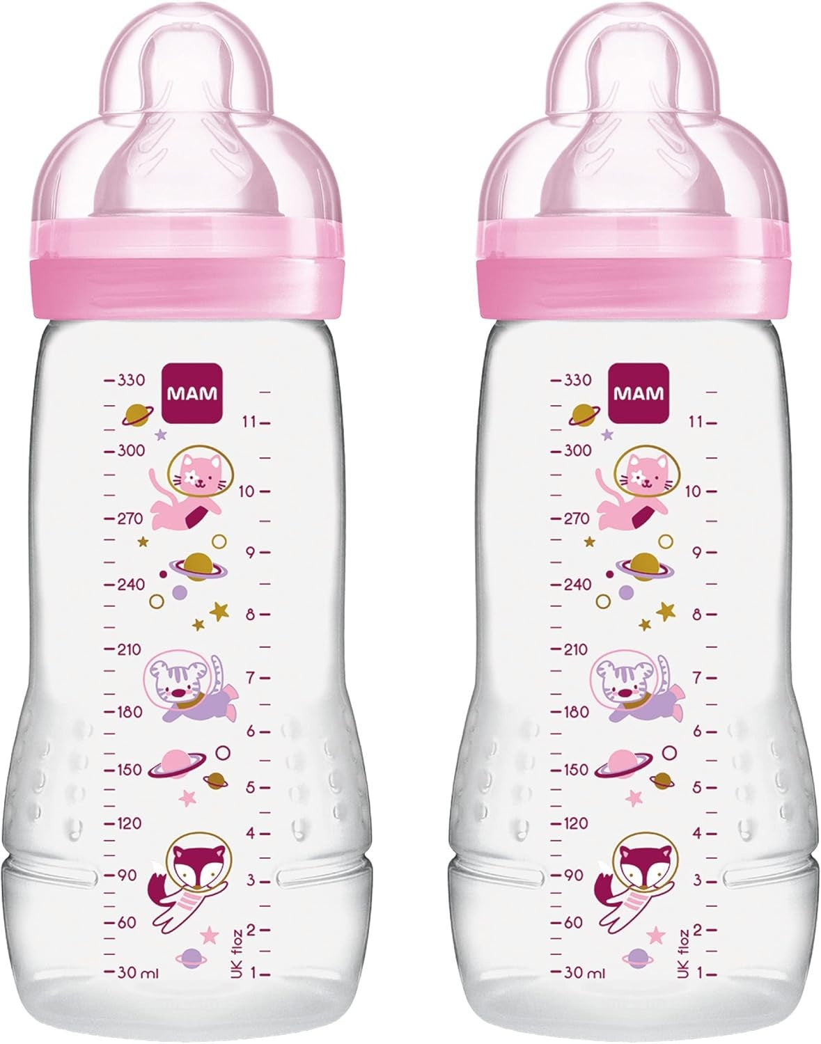 MAM Easy Active Flaschenset 330 ml 4+ Monate, Sauger 2 KOSMOS