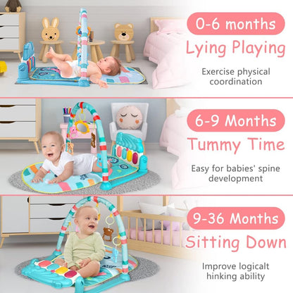 Educational play mat with piano, 0–36 months