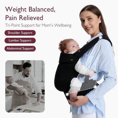 MOMCOZY Babytragetuch für Neugeborene und Kleinkinder 3-20kg verstellbar