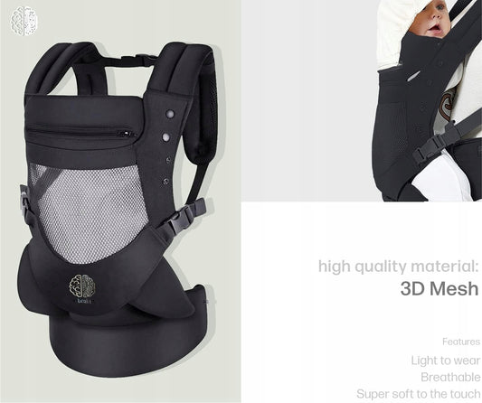 EBRAINIT ergonomické nosítko se síťovinou od 4 měsíců do 18 kg