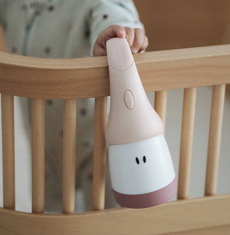 BEABA Pixie 2w1 latarka przenośna lampka nocna LED, różowa lampka do łóżeczka dla dzieci