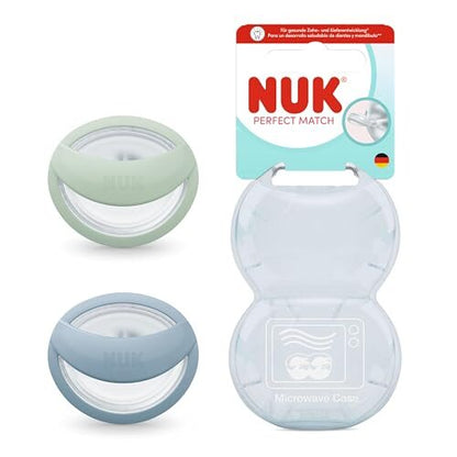 NUK Perfect Match smoczki 0-6 mies. 2 szt. zielony/niebieski