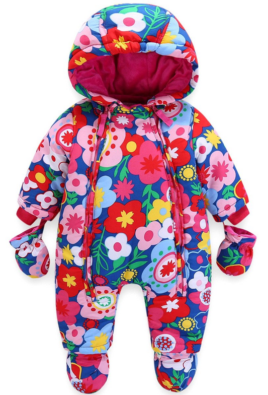 JIAMY Winteroverall mit Kapuze 18-24 Monate + Handschuhe Schuhe