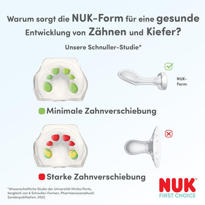 NUK First Choice Silikon-Schnuller, 2er-Pack, 6–18 Monate
