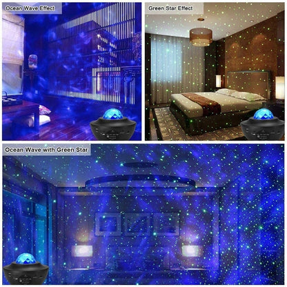 VOKSUN LED Bluetooth projektor gwiazd + pilot