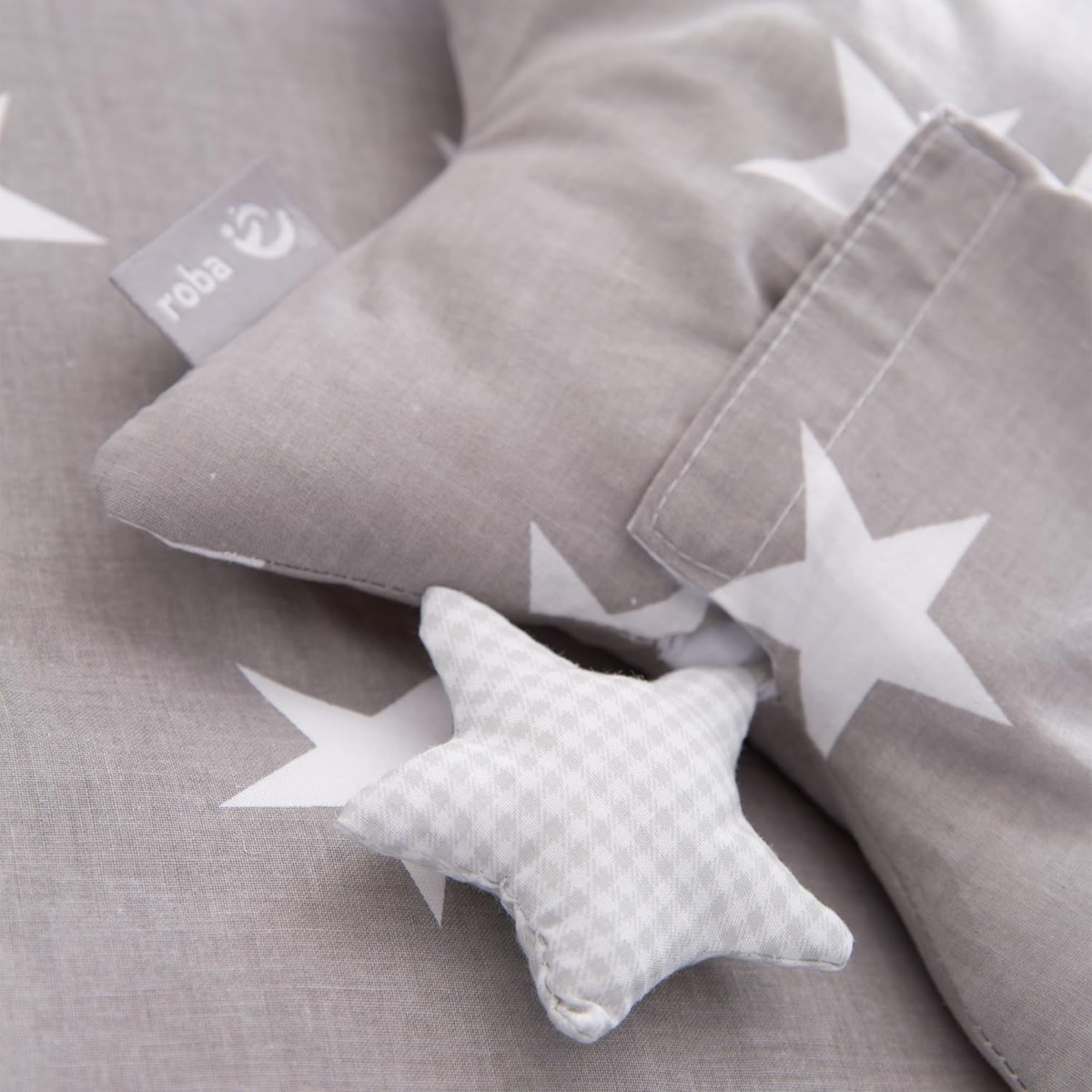 ROBA Little Stars Spieluhr-Anhänger für Kinderwagen und Bett 27 x 27 cm