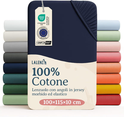 LALENI Spannbettlaken für Babybetten 100x115 cm