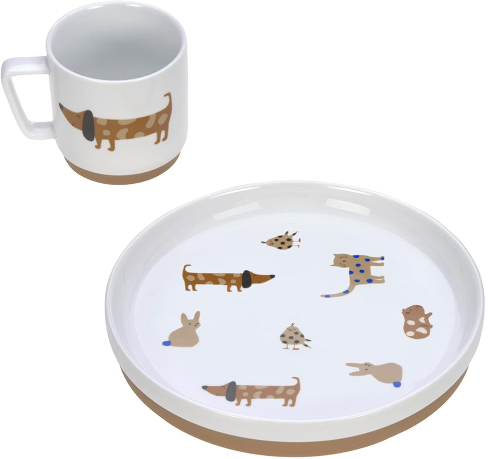 LASSIG Little Mateys sada porcelánového nádobí 2 ks.