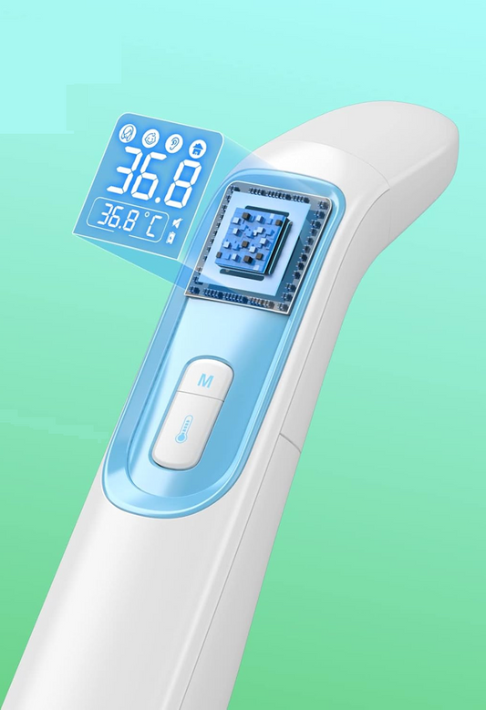 IDOIT berührungsloses Infrarotthermometer STIRN OHR NAHRUNG + Etui – Produktfoto 2