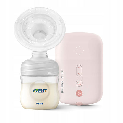 PHILIPS AVENT SCF395/11 LAKTATOR elektryczny, pojedynczy różowy laktator z butelką i panelem sterowania