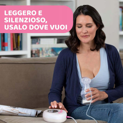 CHICCO Naturally laktator elektryczny różowy