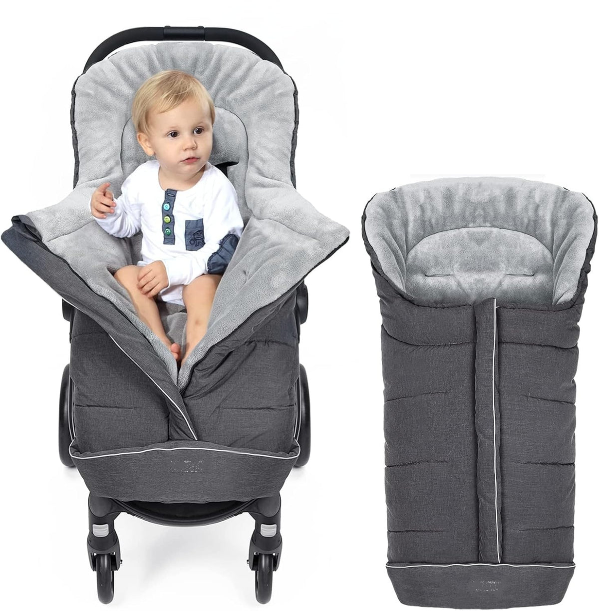 MIRACLE BABY Universalschlafsack für Kinderwagen, gefüttert
