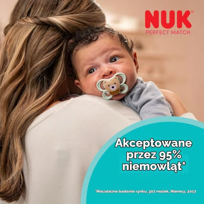 NUK Perfect Match Air Night pacifiers 0-6m x2 GLOW-IN-THE-DARK