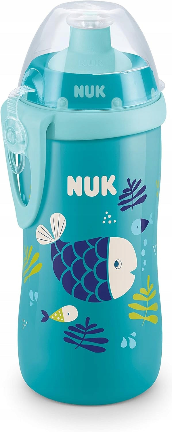NUK Junior Cup BUTELKA 18 m+ ustnik push-pull 300 ml EFEKT KAMELEONA