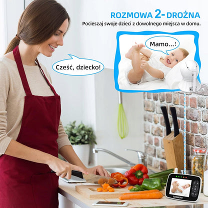 BURNNOVE SM35PTZ ferngesteuertes Babyphone 3,5"